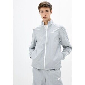 Nike Vintage Super Rare Slayer Windbreaker Track Jacket Silver Gray Nylon Small